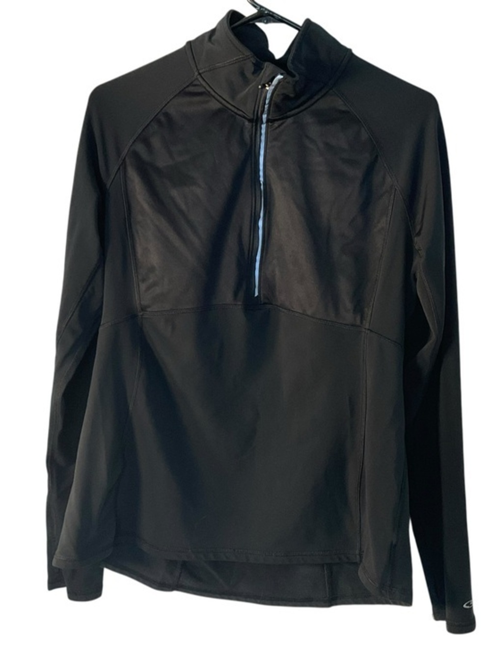 Champion Black Long-Sleeve Half-Zip Rash Guard
